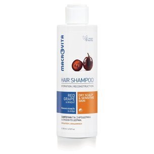 MACROVITA Shampoo für trockene Kopfhaut & empfindliche Haut rote Traube & Weizen 200ml