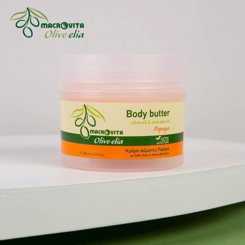 MACROVITA Olive.elia Papaya naturalne masło do ciała z bio-oliwą i awokado 200ml